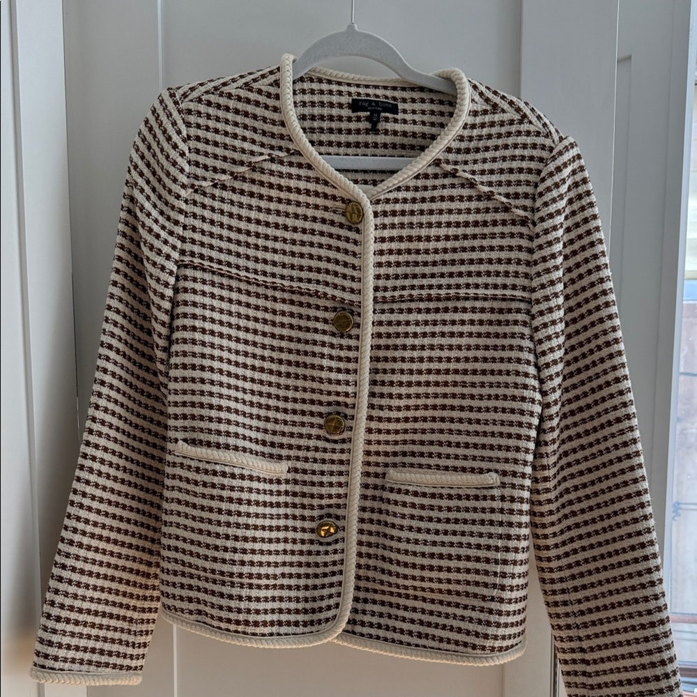 Rag & Bone Mirabelle Cotton Blend Tweed Jacket